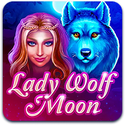 Lady Wolf Moon fantasy video slot artwork listed in the Kitsune Casino lobby